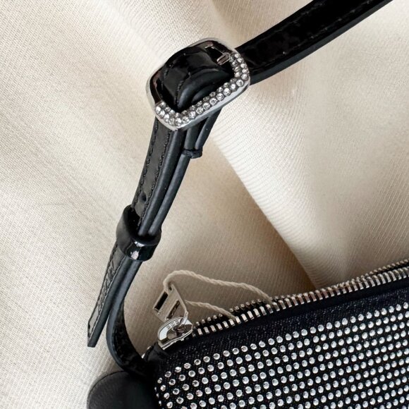 J.W. Anderson Bumper-15 Crystal-embellished Shoulder Bag in Navy - Picture 6 of 7